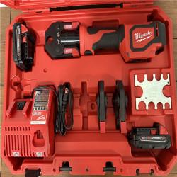 California AS-IS Milwaukee M18 Short Throw Press Tool Kit  Includes (2) Batteries  Charger and Hard Case
