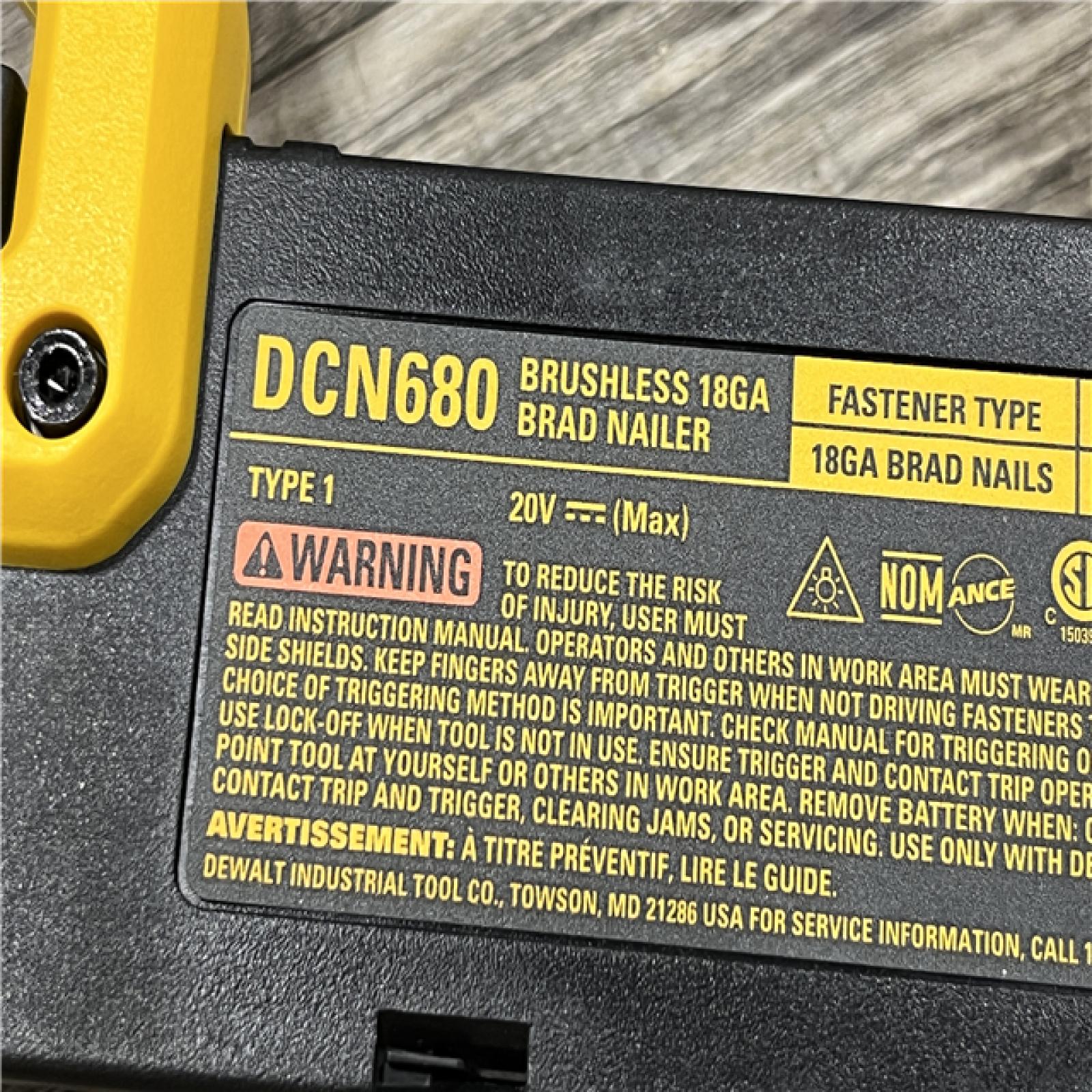 AS-IS DEWALT 20V MAX XR Lithium-Ion Electric Cordless 18-Gauge Brad Nailer (Tool Only)