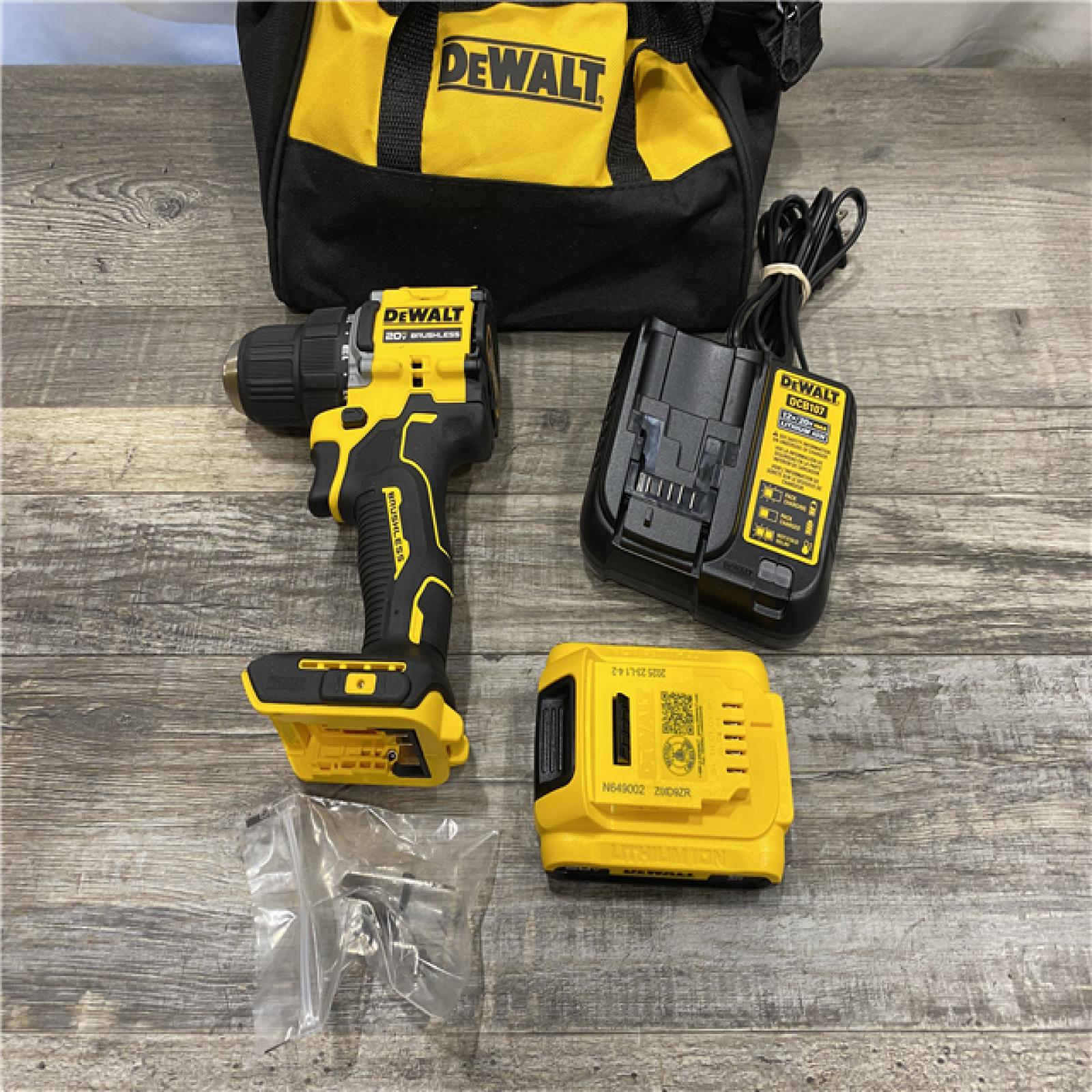 AS-IS DEWALT Atomic 20V Lithium-Ion Cordless Compact 1/2 in. Drill/Driver Kit