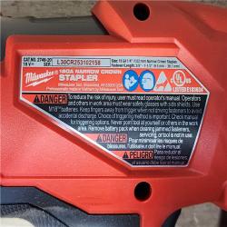 HOUSTON LOCATION - AS-IS Milwaukee FUEL 18-Volt Lithium-Ion Brushless Cordless 18-Gauge 1/4 in. Narrow Crown Stapler (Tool-Only)