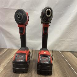 AS-IS Milwaukee FUEL 18V Lithium-Ion Brushless Cordless Hammer Drill and Impact Driver Combo Kit