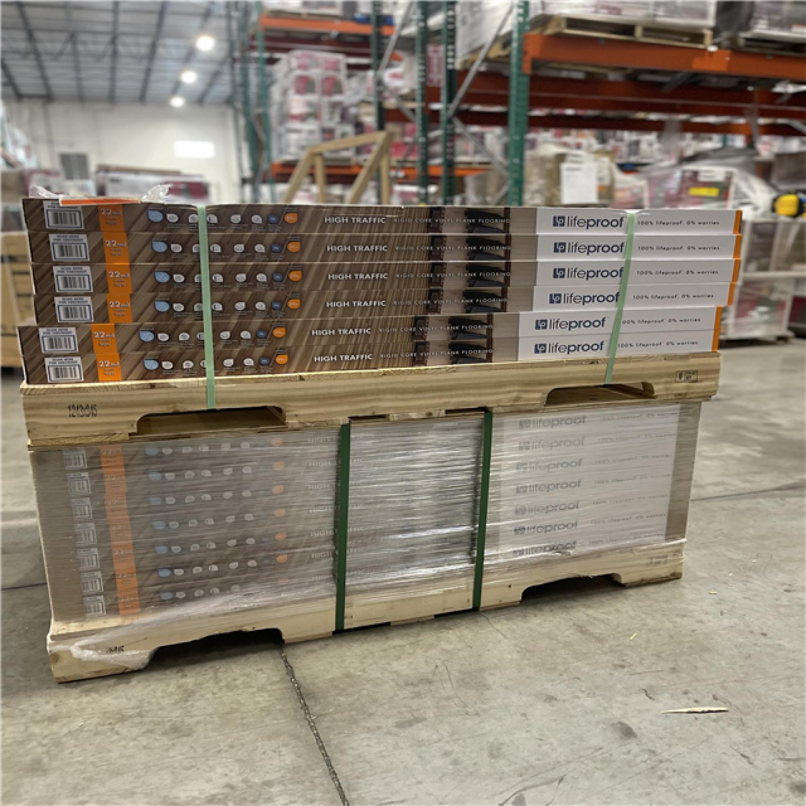 DALLAS LOCATION - Lifeproof Camel Lake Ash 22 MIL x 7.1 in. W x 48 in. L Click Lock Waterproof Luxury Vinyl Plank Flooring (18.7 sqft/case) PALLET-(52 UNITS)