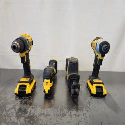 AS-IS- DeWalt 20V MAX ATOMIC Cordless Brushless 4-Tool Combo Kit