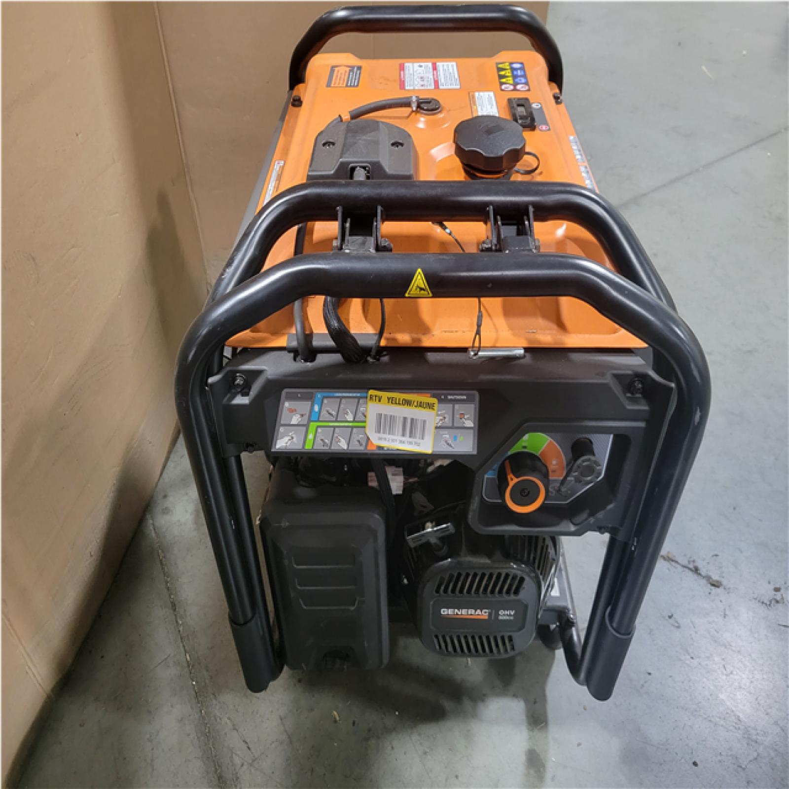 CALIFORNIA AS-IS GENERAC 12 500/9 500-WATT ELECTRIC START TRI-FUEL PORTABLE GENERATOR