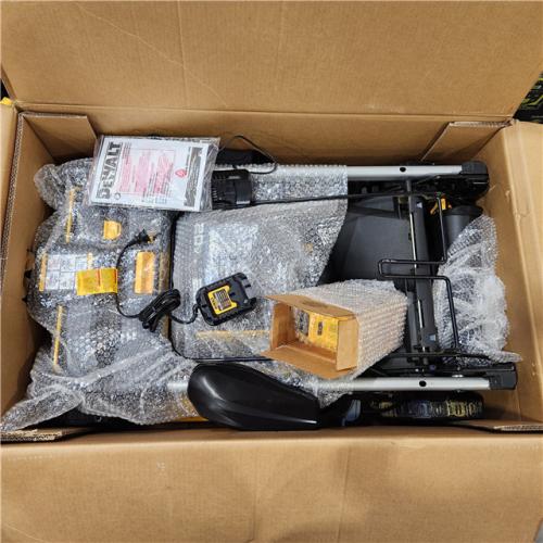 Dallas Location - As-Is DEWALT 2x20V MAX 21 in. Cordless Battery Powered Push Lawn Mower Kit with (2) 10 Ah Batteries and Chargers