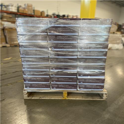 DALLAS LOCATION - Home Decorators Collection Chamblee Tuck Walnut 12 mm T x 8.03 in. W Waterproof Laminate Wood Flooring (15.9 sqft/case) PALLET-(30 CASES)