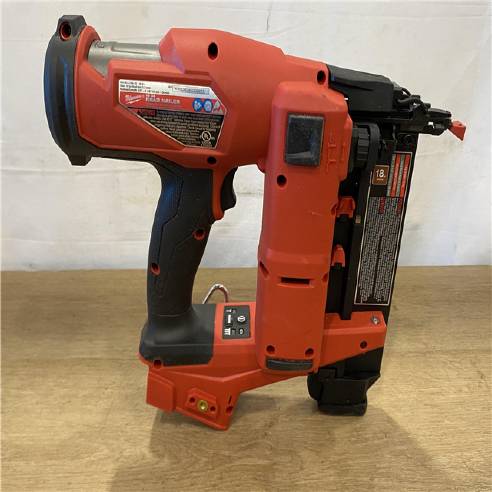 AS-IS Milwaukee FUEL 18-Volt Lithium-Ion Brushless Cordless Gen II 18-Gauge Brad Nailer (Tool-Only)