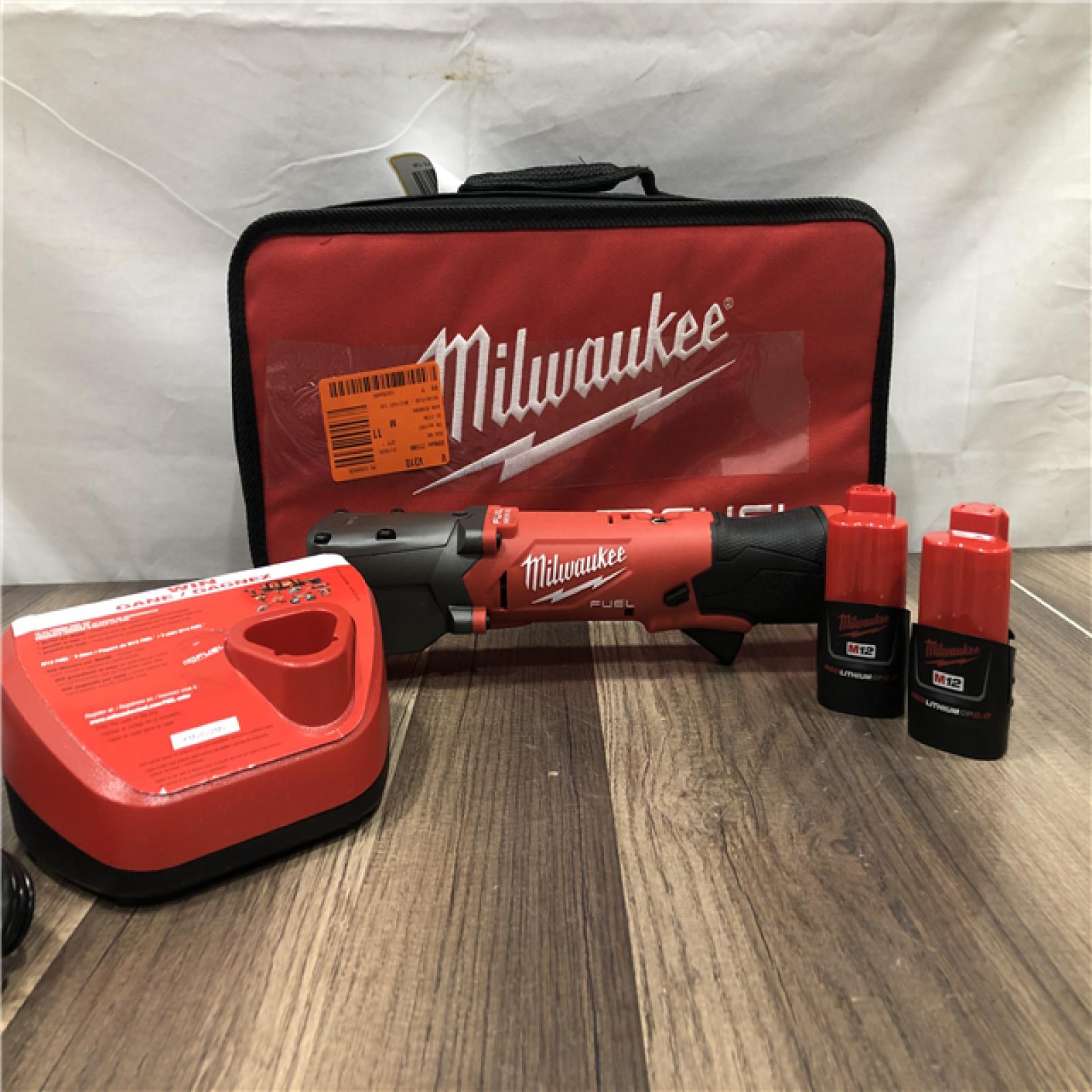 AS-IS Milwaukee FUEL 12V Lithium-Ion Brushless Cordless 3/8 in. Right Angle Impact Wrench Kit