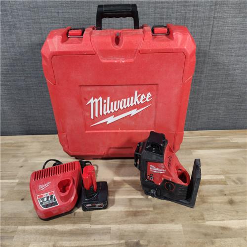HOUSTON LOCATION - AS-IS Milwaukee-3632-21 M12 Green Beam Laser 360Â° 3-Plane Kit