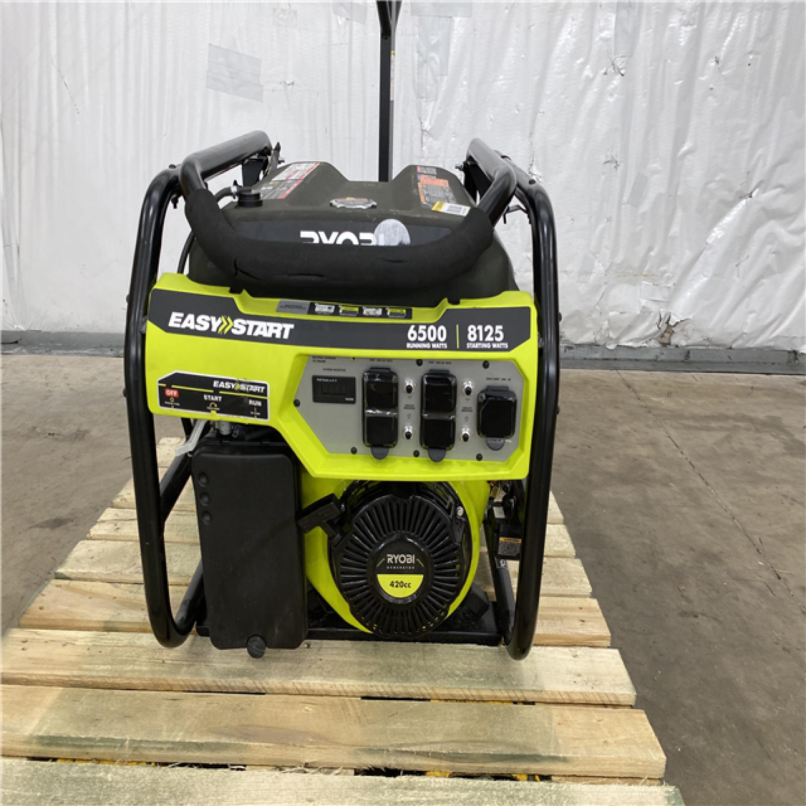 Houston Location - AS-IS Ryobi 6,500 Running Watt 8,125 Starting Watt Gasoline Powered Generator