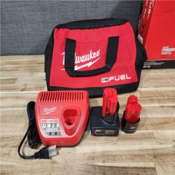 HOUSTON LOCATION - AS-IS Milwaukee  FUEL 12-Volt Lithium-Ion Brushless Cordless Hammer Drill and Impact Driver Combo Kit