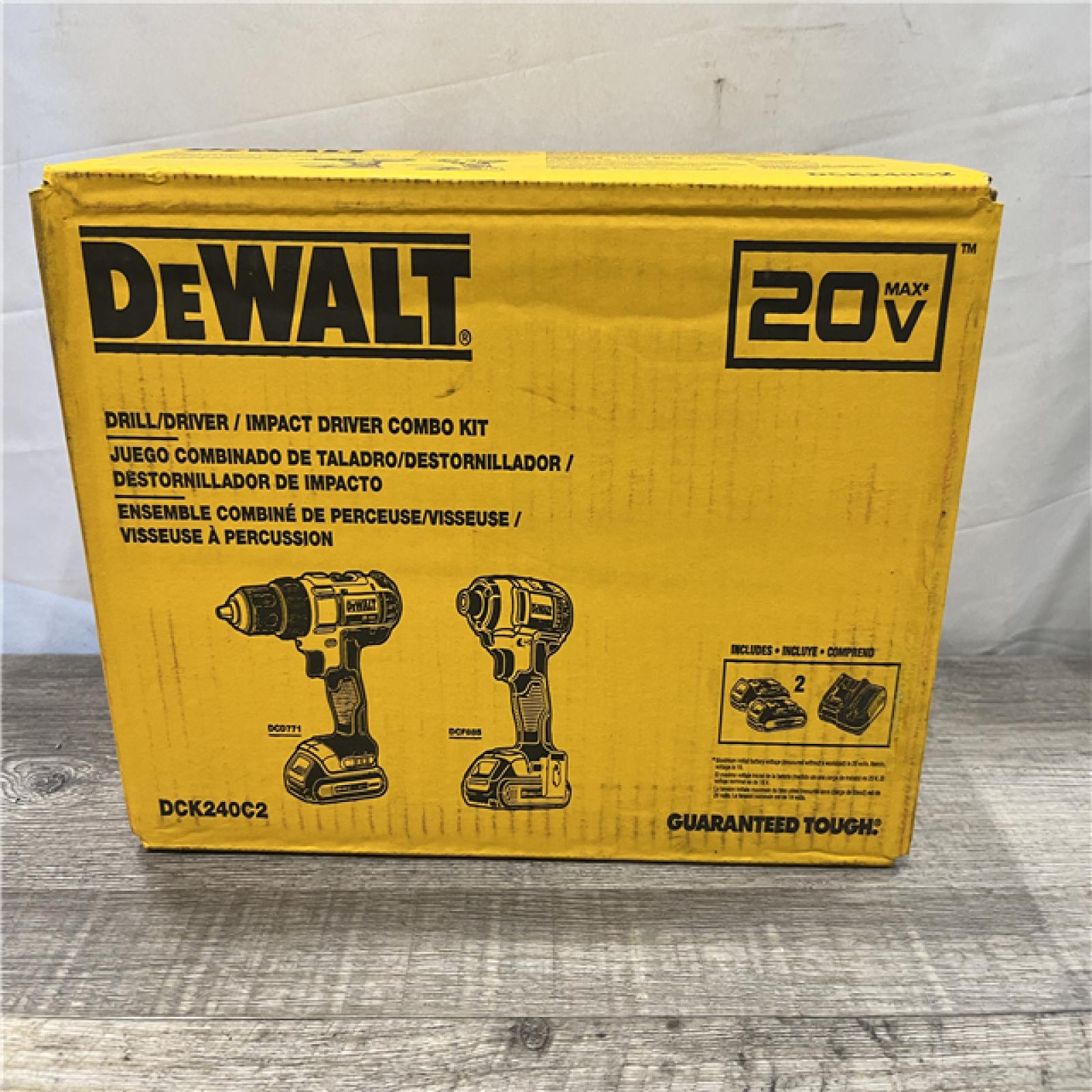 NEW - DEWALT 20V MAX Cordless Drill/Impact 2 Tool Combo Kit