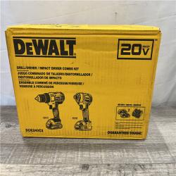 NEW - DEWALT 20V MAX Cordless Drill/Impact 2 Tool Combo Kit