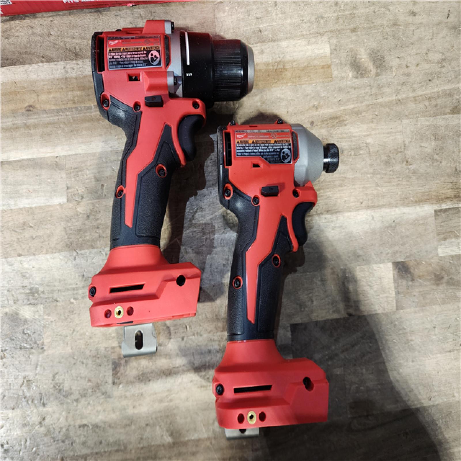 HOUSTON LOCATION - AS-IS Milwaukee M18 18V Lithium-Ion Brushless Cordless Compact Drill/Impact Combo Kit (2-Tool) W/(2) 2.0 Ah Batteries  Charger & Bag