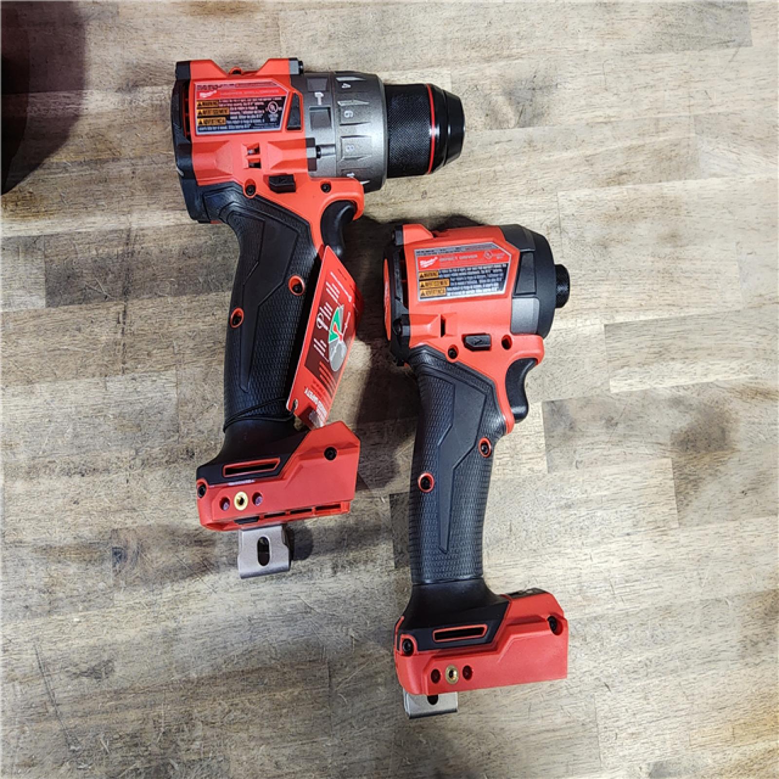 HOUSTON LOCATION - AS-IS (APPEARS LIKE NEW) MILWAUKEE FUEL 18V Lithium-Ion Brushless Cordless Hammer Drill and Impact Driver Combo Kit (2-Tool) with 2 Batteries