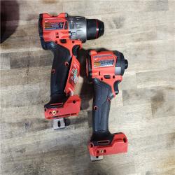 HOUSTON LOCATION - AS-IS (APPEARS LIKE NEW) MILWAUKEE FUEL 18V Lithium-Ion Brushless Cordless Hammer Drill and Impact Driver Combo Kit (2-Tool) with 2 Batteries