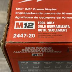 NEW - Milwaukee 12-Volt Lithium-Ion Cordless 3/8 in. Crown Stapler (Tool-Only)
