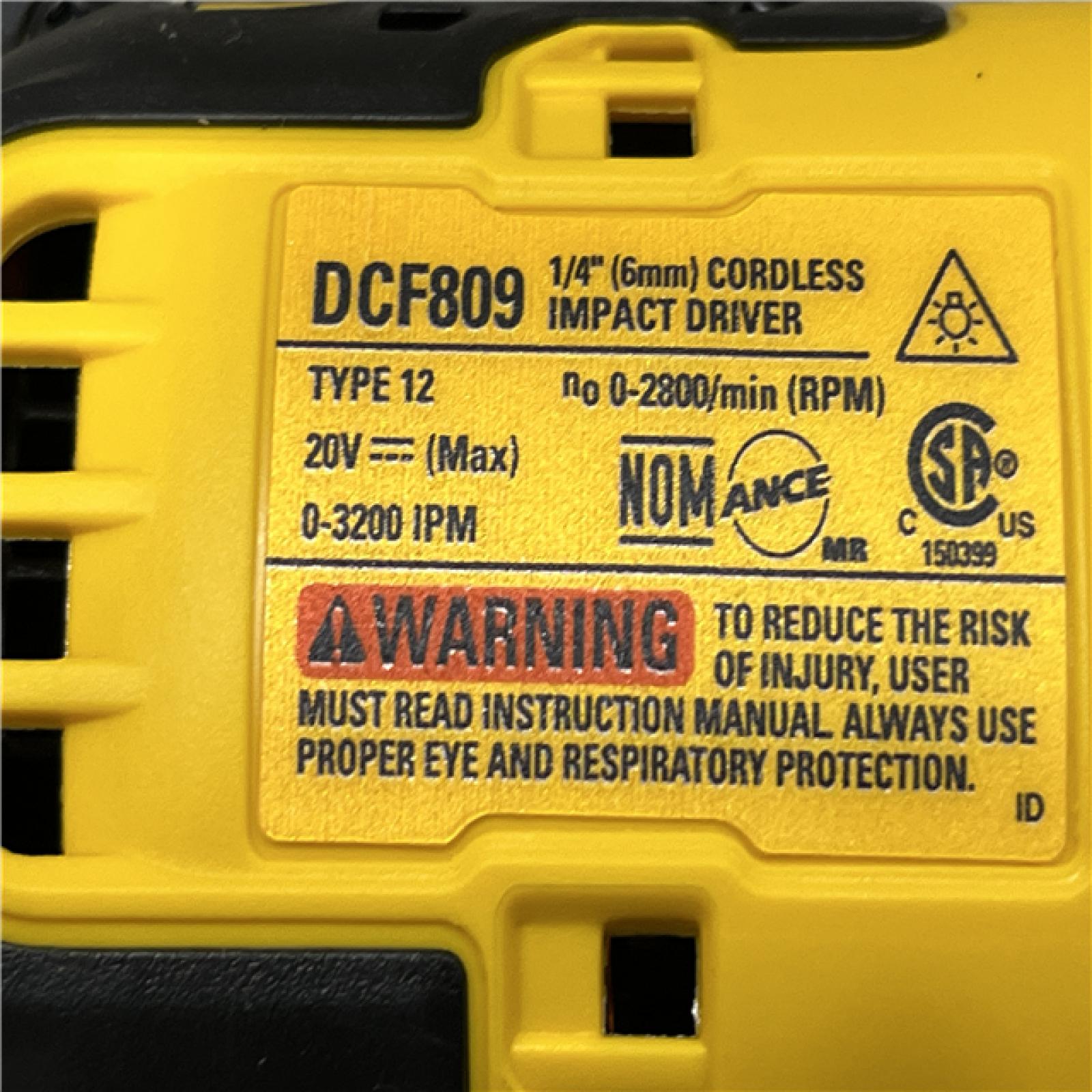 AS-IS DEWALT Atomic 20V Max Lithium-Ion Brushless Cordless Compact 1/4 in. Impact Driver Kit