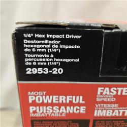 NEW! - Milwaukee 2953-20 18V Cordless 1/4 Hex Impact Driver (Tool-Only)