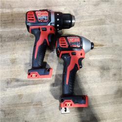 HOUSTON LOCATION - AS-IS Milwaukee 18V Cordless Brushed 2-Tool Drill/Driver and Impact Driver Kit
