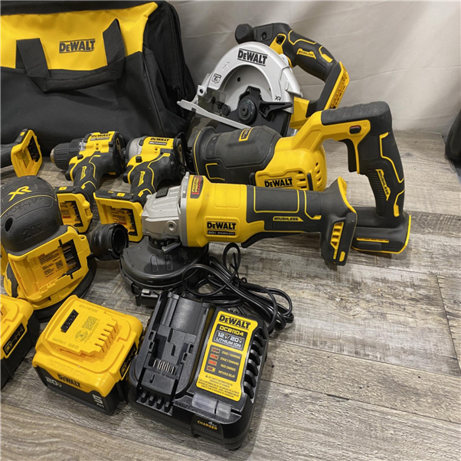 AS-IS DEWALT 20V Lithium-Ion Cordless 8-Tool Combo Kit