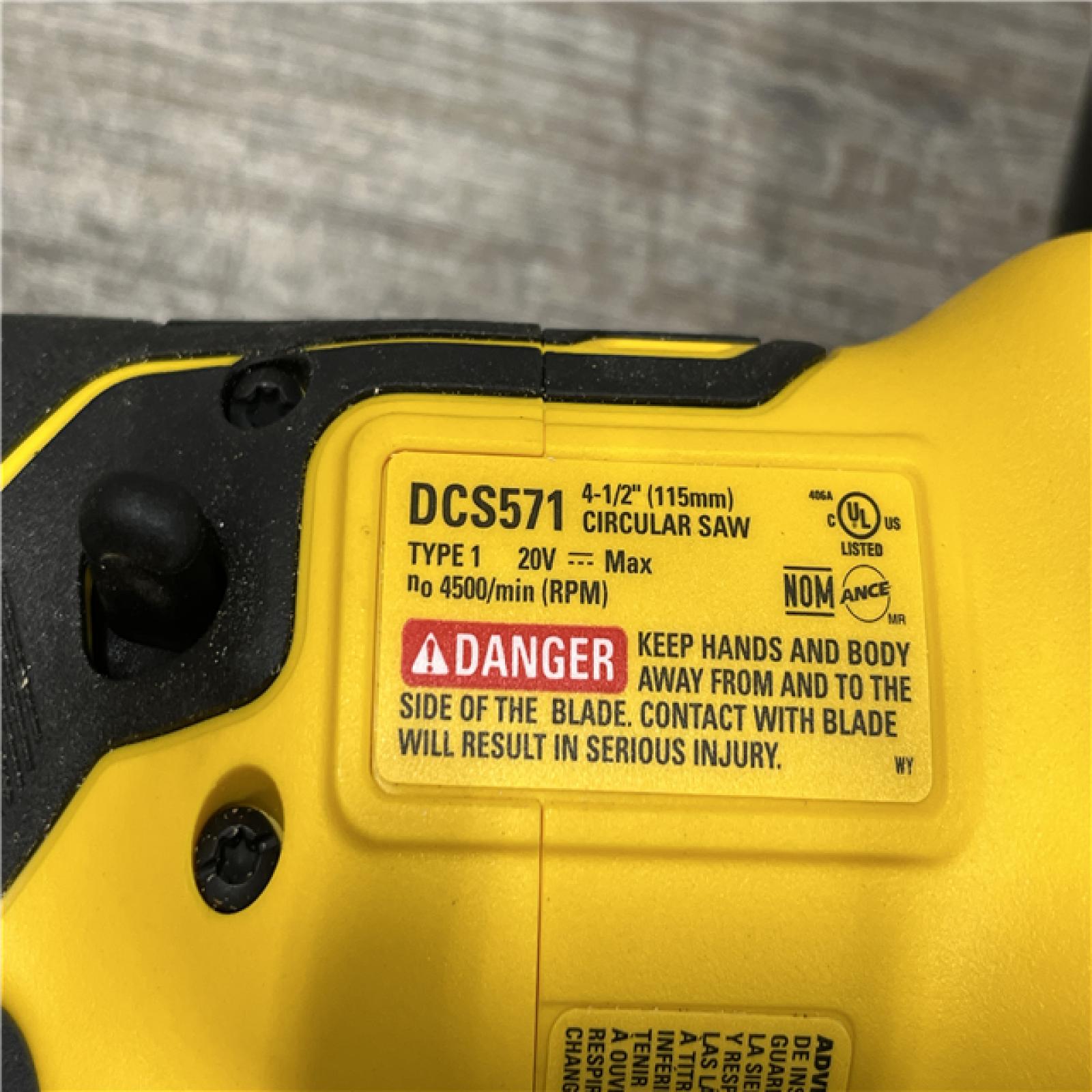 AS-IS DEWALT ATOMIC 20V MAX Cordless Brushless 4-1/2 in. Circular Saw (Tool Only)