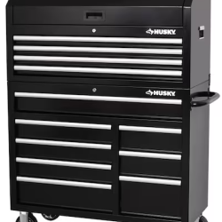 DALLAS LOCATION- AS-IS HUSKY 42 in. W x 18 in. D Standard Duty Black Tool Chest Combo
