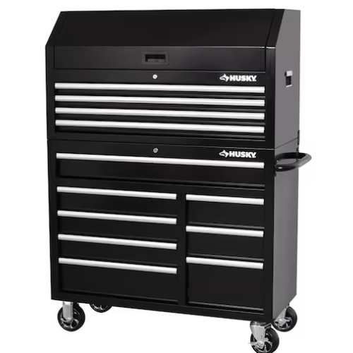 DALLAS LOCATION- AS-IS HUSKY 42 in. W x 18 in. D Standard Duty Black Tool Chest Combo