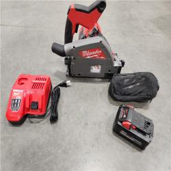 AS-IS Milwaukee M18 FUEL 18-Volt Lithium-Ion Brushless Cordless 6-1/2 in. Plunge Track Saw PACKOUT Kit with One 6.0 Ah Battery