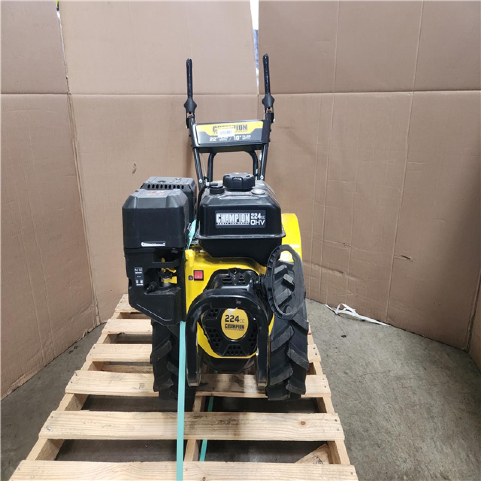 Phoenix LIKE NEW Champion Power Equipment 22 in. Counter Rotating Gas Rear Tine Tiller with Self-Propelled Agricultural Tires (Missing Screws)