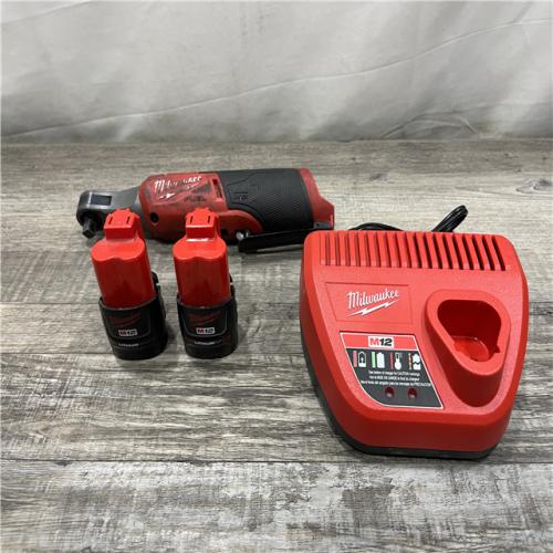 AS-IS Milwaukee FUEL 12V Lithium-Ion Brushless Cordless High Speed 3/8 in. Ratchet Kit