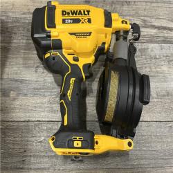 AS-IS DEWALT 20V MAX Lithium-Ion 15-Degree Electric Cordless Roofing Nailer Kit