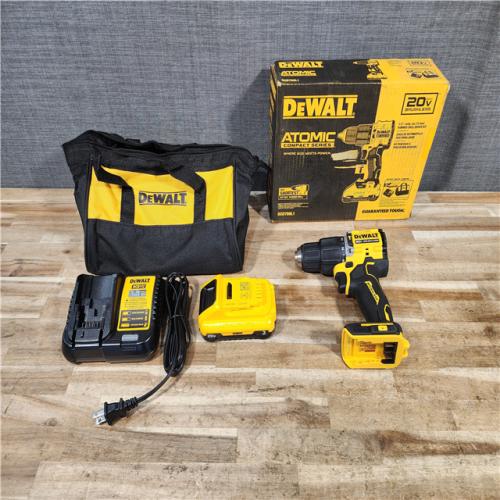 HOUSTON LOCATION - AS - IS DEWALT ATOMIC 20V Cordless 1/2 in. Compact Hammer Drill Kit