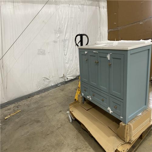 Houston As-IS 43 inch single vanity in blue