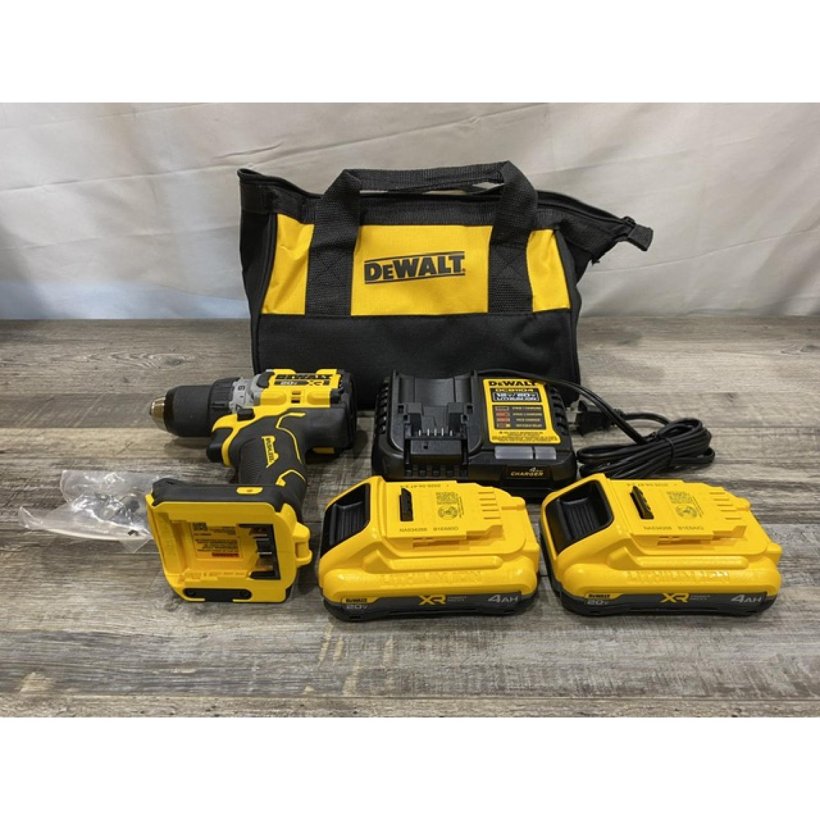 AS-IS DEWALT 20V XR Lithium-Ion Cordless Brushless 1/2 in. Drill/Driver Kit