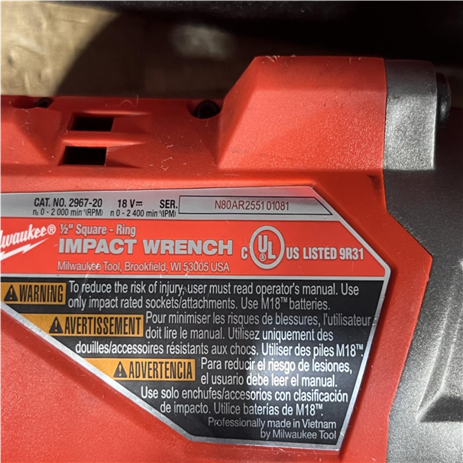 Houston Location AS-IS  Milwaukee FUEL Impact wrench