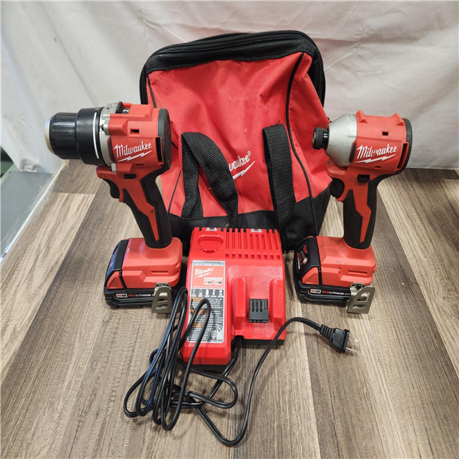AS-IS- Milwaukee M18 Compact Brushless 2-Tool Combo Kit