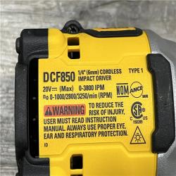 AS-IS DEWALT ATOMIC 20V MAX Lithium-Ion Cordless 1/4 in. Brushless Impact Driver Kit