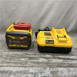AS-IS DEWALT 20V/60V MAX FLEXVOLT Lithium-Ion 9.0Ah Battery and Charger Starter Kit
