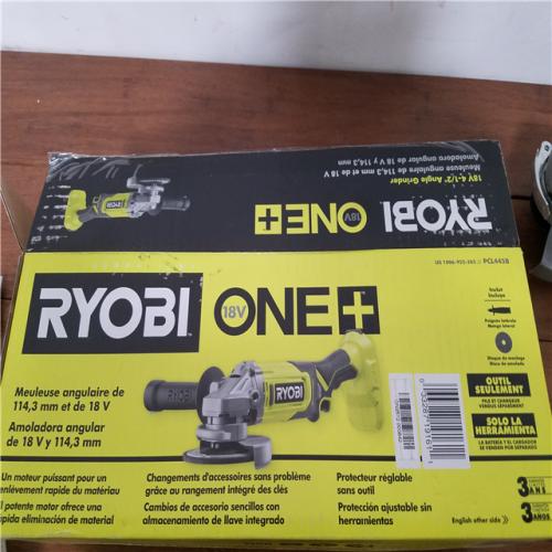 CALIFORNIA AS-IS RYOBI ONE+18V 4-1/2ANGLE GRINDER(TOOL ONLY)