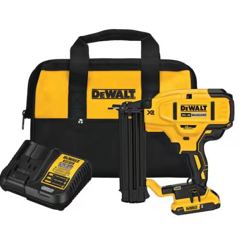 NEW! - DEWALT 20V MAX XR Lithium-Ion 2-1/8 in. 18-Gauge Electric Cordless Brad Nailer Kit