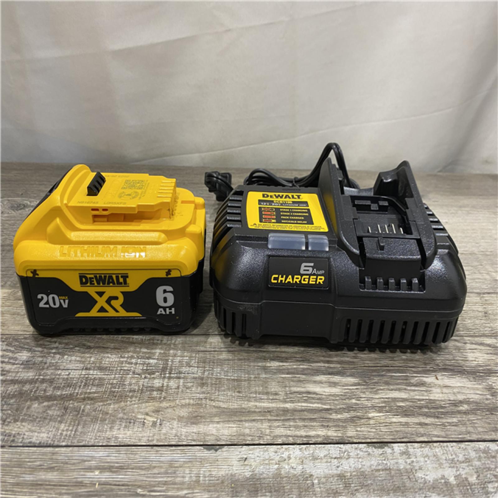AS-IS DEWALT 20V MAX Lithium-Ion 6.0 Ah Battery and Charger