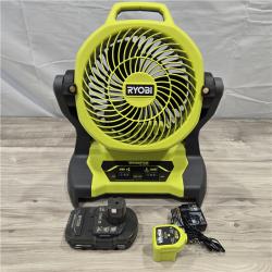 LIKE NEW! - RYOBI ONE+ 18V Cordless Bucket Top Misting Fan Kit
