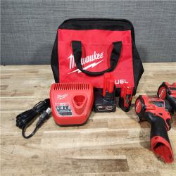 HOUSTON LOCATION - AS - IS Milwaukee 2 Tool Combo Kit W/ (2) Battery & Charger