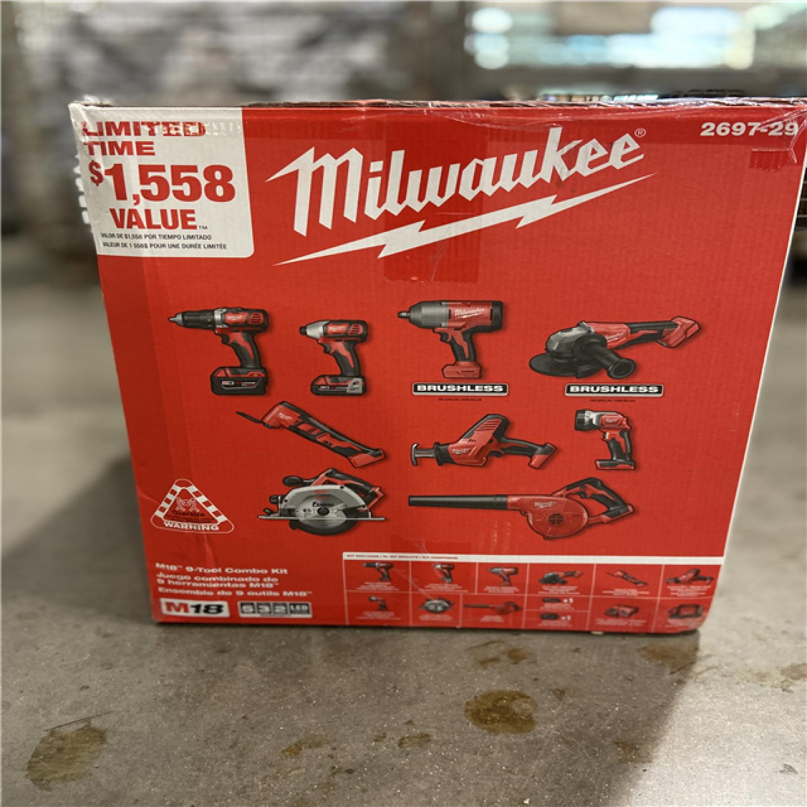 DALLAS LOCATION - M18 18-Volt Lithium-Ion Cordless Combo Kit 9-Tool with 2-Batteries, Charger and Tool Bag20
