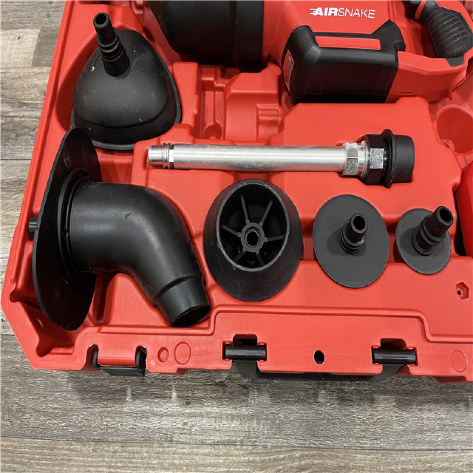 AS-IS Milwaukee 12-Volt Lithium-Ion Cordless Drain Cleaning Airsnake Air Gun Kit