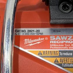 AS-IS Milwaukee  FUEL GEN-2 18V Lithium-Ion Brushless Cordless SAWZALL Reciprocating Saw (Tool-Only)