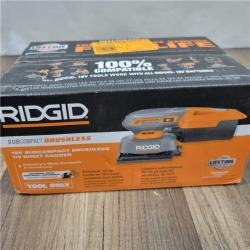 NEW! RIDGID 18V SubCompact Brushless Cordless 1/4 Sheet Sander (Tool Only)