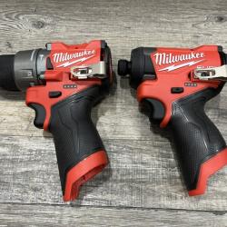 AS-IS Milwaukee FUEL 12-Volt Lithium-Ion Brushless Cordless Hammer Drill and Impact Driver Combo Kit