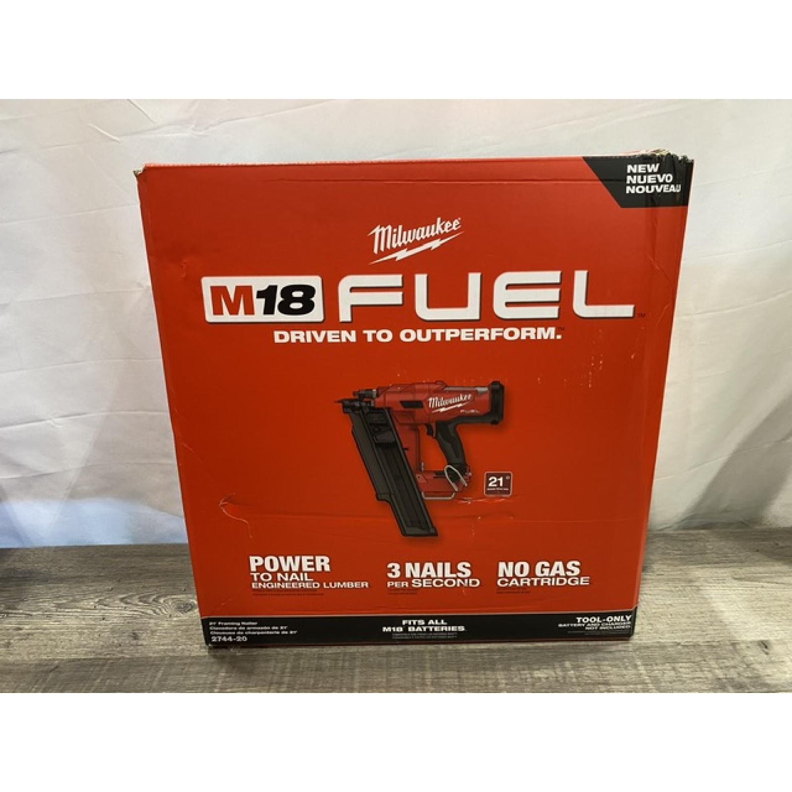 NEW - Milwaukee FUEL 3-1/2 in. 18-Volt 21-Degree Lithium-Ion Brushless Cordless Framing Nailer (Tool-Only)